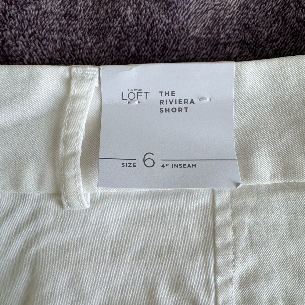 LOFT Cream Riviera Shorts